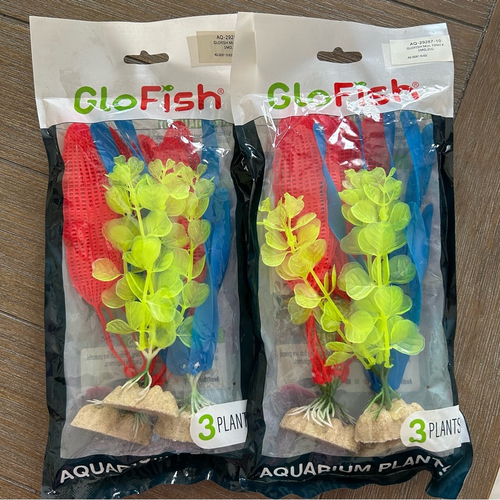 2 package of aquarium fluorescent Plants